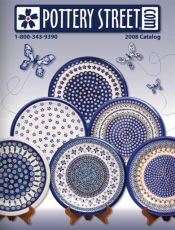 image of polish pottery dinner plates from Pottery Street catalog