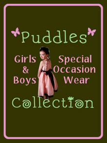 Image of formal baby wear from Puddles Collection catalog