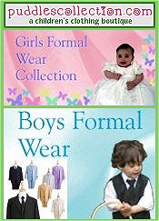 Image of formal dresses from Puddles Collection catalog