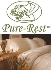 Image of organic cotton bedding from Pure-Rest� Organics catalog