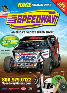 Picture of racing parts catalog from Race Catalog by Speedway Motors catalog
