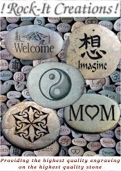Image of Pet grave markers from Rock- It Creations catalog