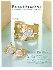 Picture of jewelry catalogs from Ross-Simons catalog