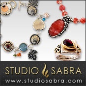 Image of fashion earrings with stones from Studio Sabra  catalog
