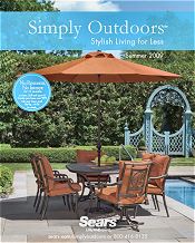 Image of outdoor living patio from Simply Outdoors by Sears catalog
