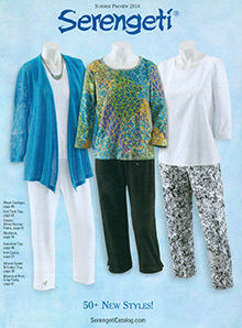 Image of womens holiday apparel from Serengeti catalog