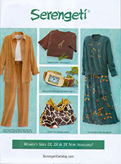 Image of women's pant sets from Serengeti catalog