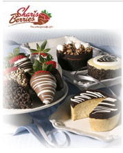 Image of chocolate covered strawberries from Shari's Berries catalog