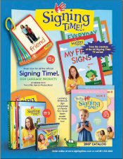 Image of sign language books from Signing Time catalog