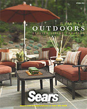 Image of outdoor living patio from Simply Outdoors by Sears catalog