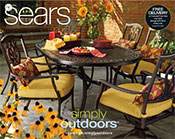 Image of outdoor living patio from Simply Outdoors by Sears catalog