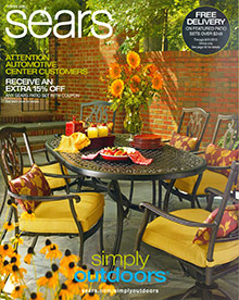 Picture of outdoor living patio from Sears catalog Picture of outdoor living patio from Sears catalog