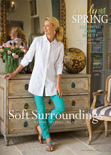 Image of bedroom linen set from Soft Surroundings catalog