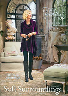 Image of bedroom linen set from Soft Surroundings catalog