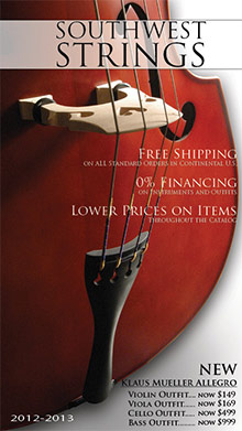 Picture of violins for sale from Southwest Strings catalog