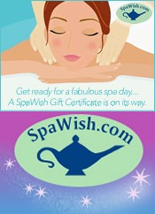 Image of spa gift certificates from SpaWish.com catalog