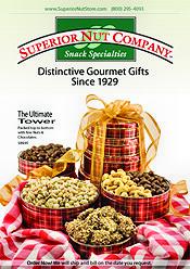 Image of gourmet nut gifts from Superior Nut Company catalog
