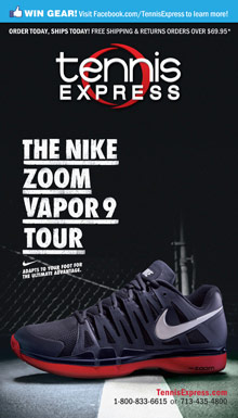 Picture of tennis racquets from Tennis Express catalog