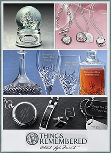 Picture of personalized gift catalog from Things Remembered catalog
