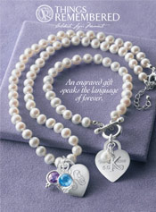 Picture of personalized gift catalog from Things Remembered catalog