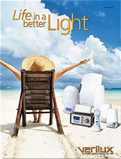 Image of seasonal affective disorder light therapy from Verilux� Life In A Better Light� catalog