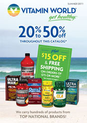 Picture of vitamin catalog from Vitamin World catalog
