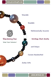 image of horoscope jewelry from Wandering Star Astrology Jewelry catalog