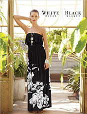 Image of black and white fashion from White House Black Market catalog