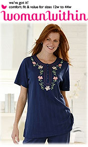 Image of plus size women's clothing from Woman Within catalog