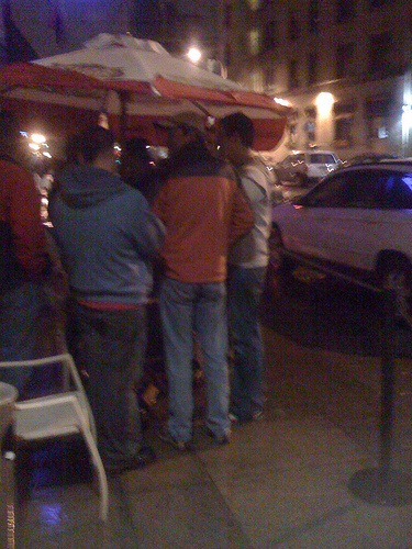 outside
