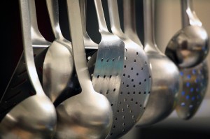 A gift basket with kitchen tools is a great mother's day gift