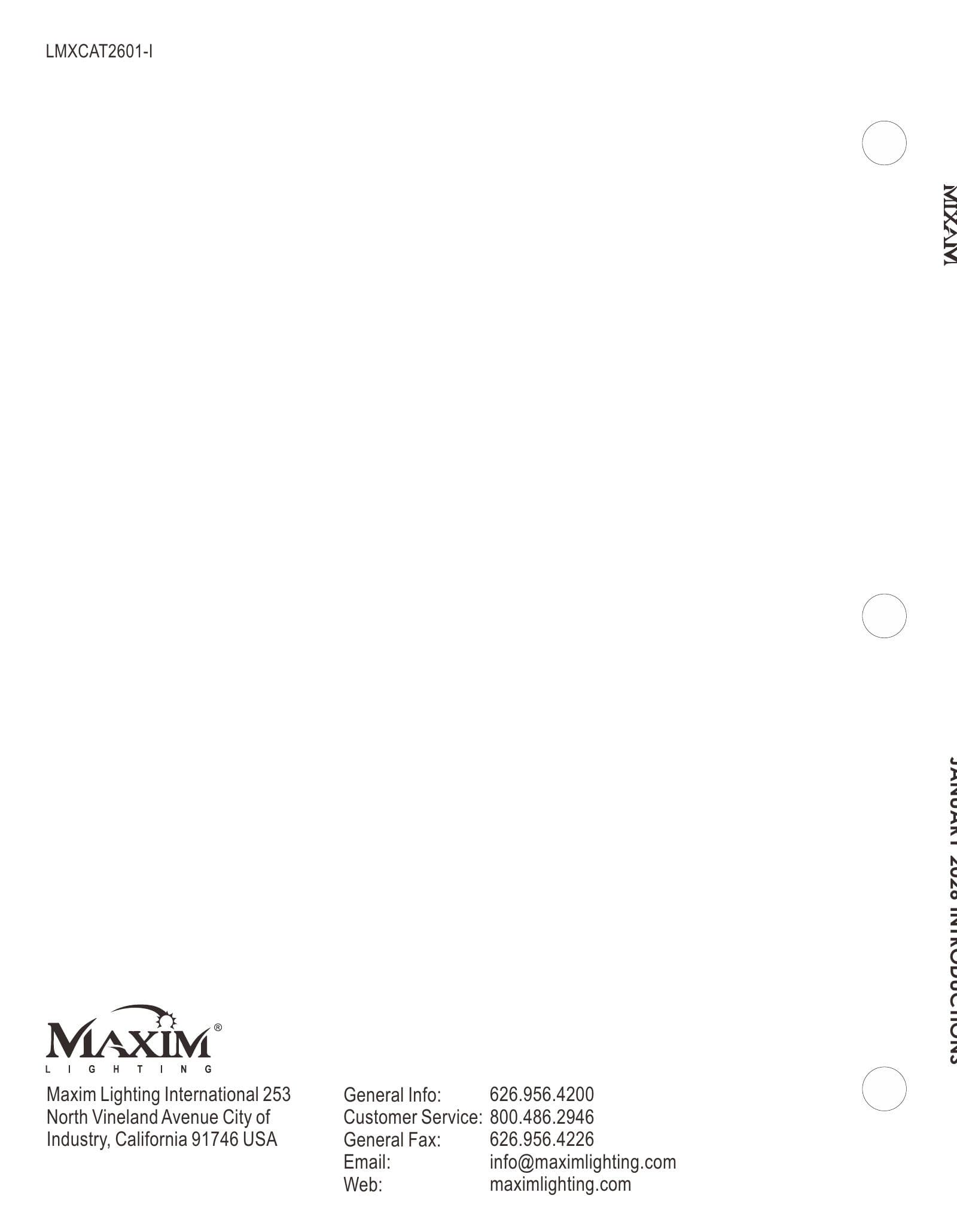 Maxim Lighting January 2026 Outdoor Introductions