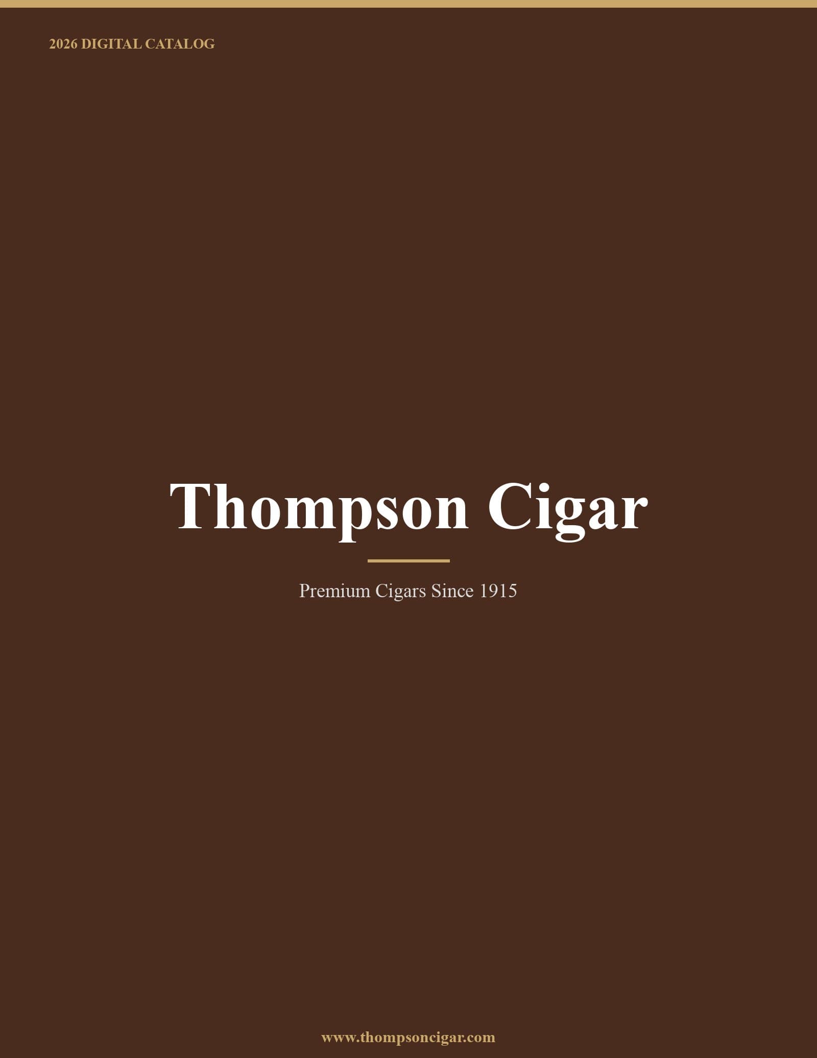 Thompson Cigar 2026 Catalog