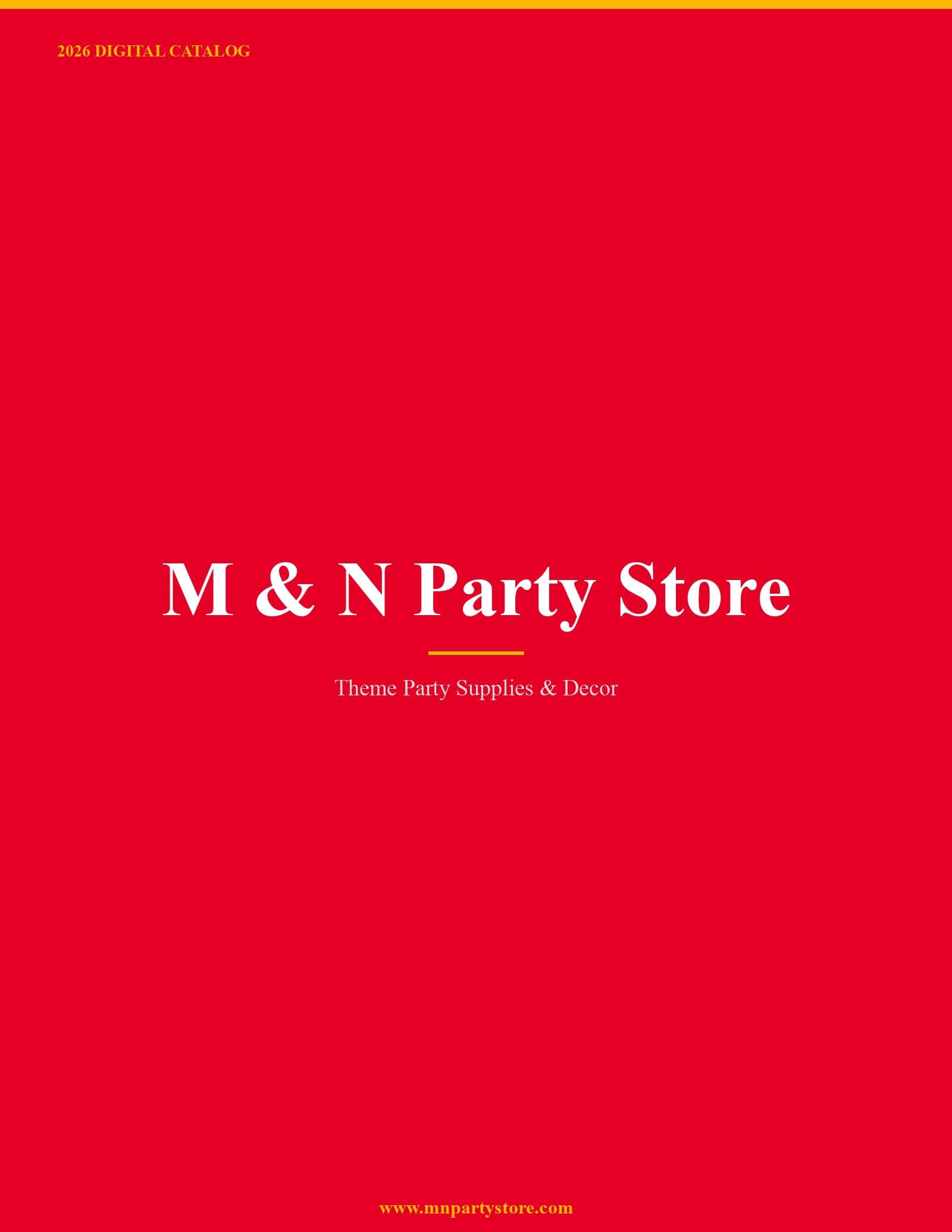 M & N Party Store 2026 Catalog