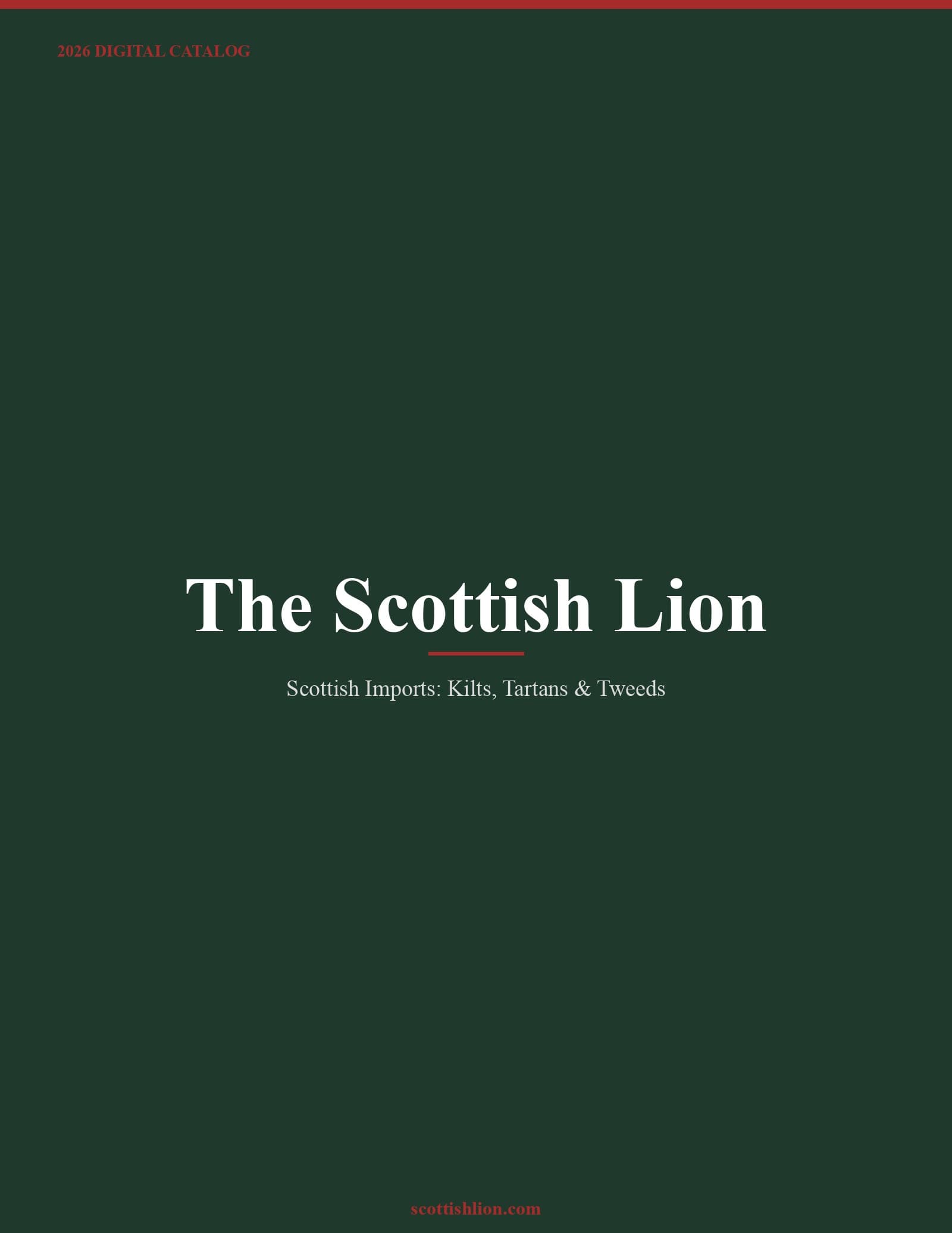 The Scottish Lion 2026 Catalog