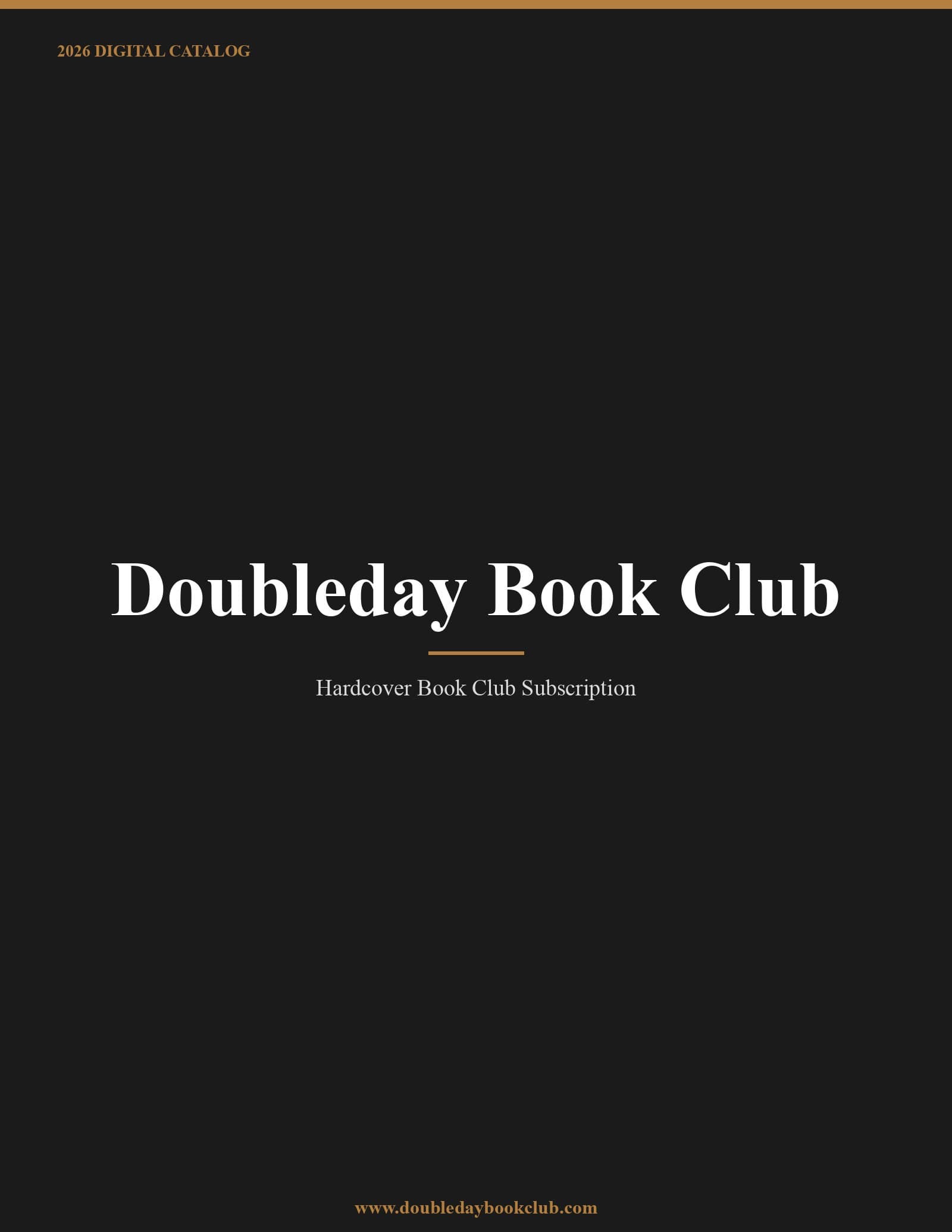 Doubleday Book Club 2026 Catalog