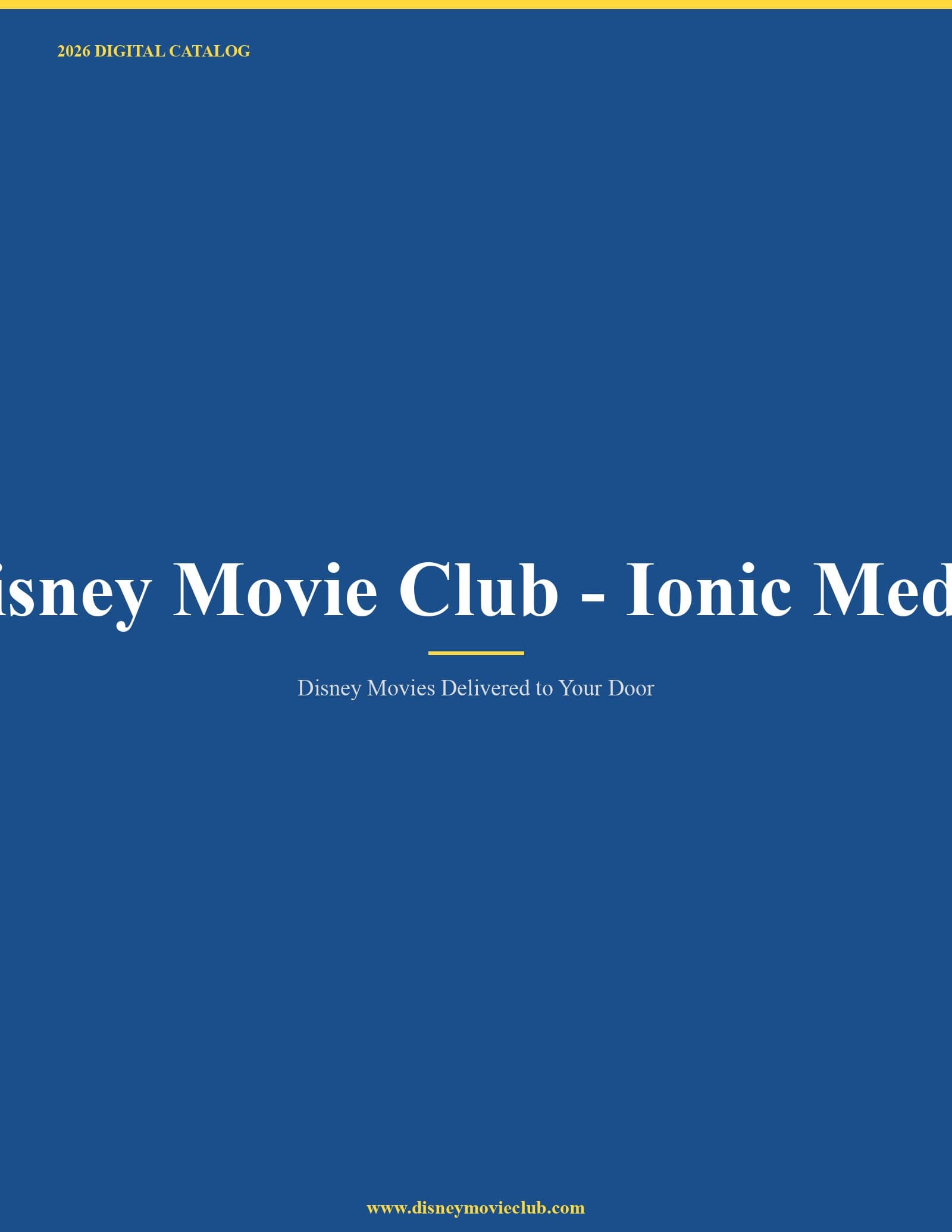Disney Movie Club - Ionic Media 2026