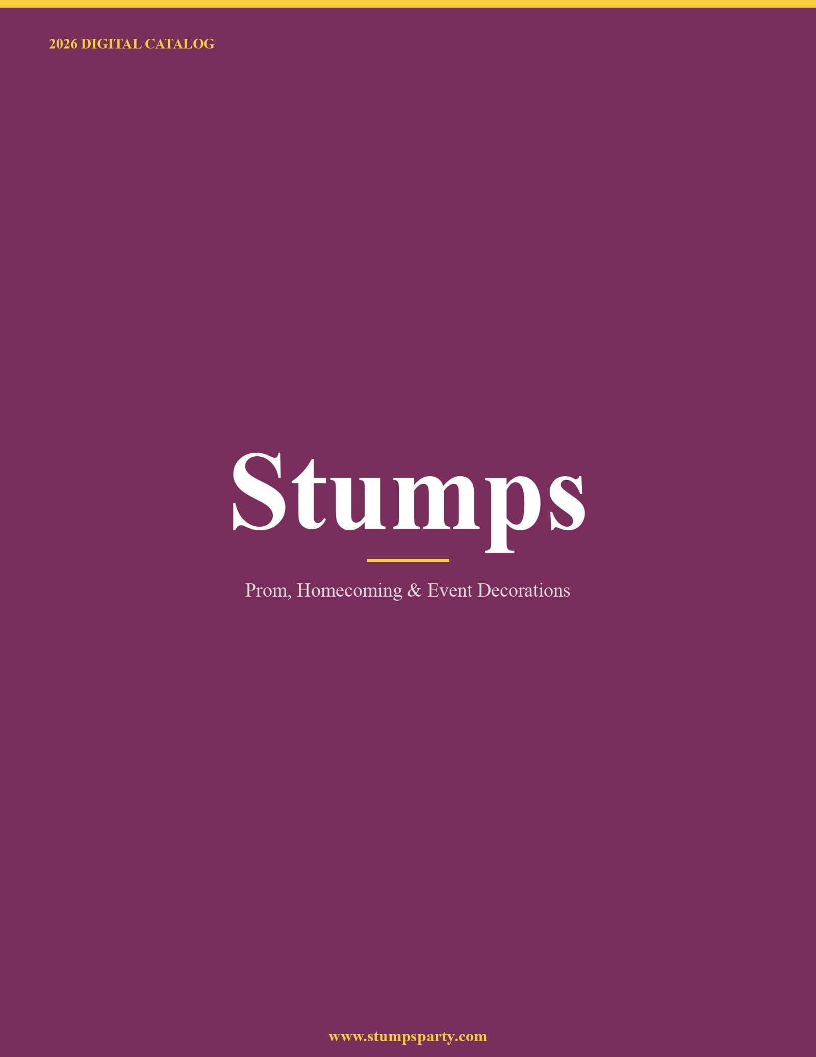 Stumps 2026 Catalog