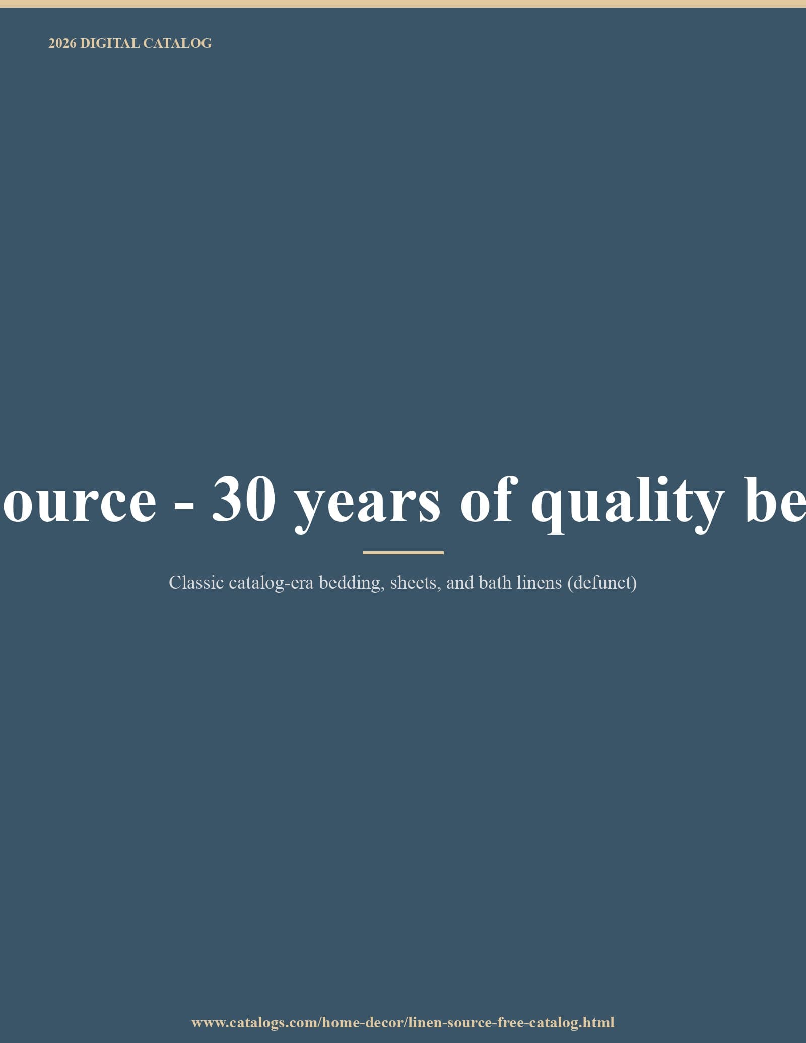 linensource - 30 years of quality bedding 2026 Catalog