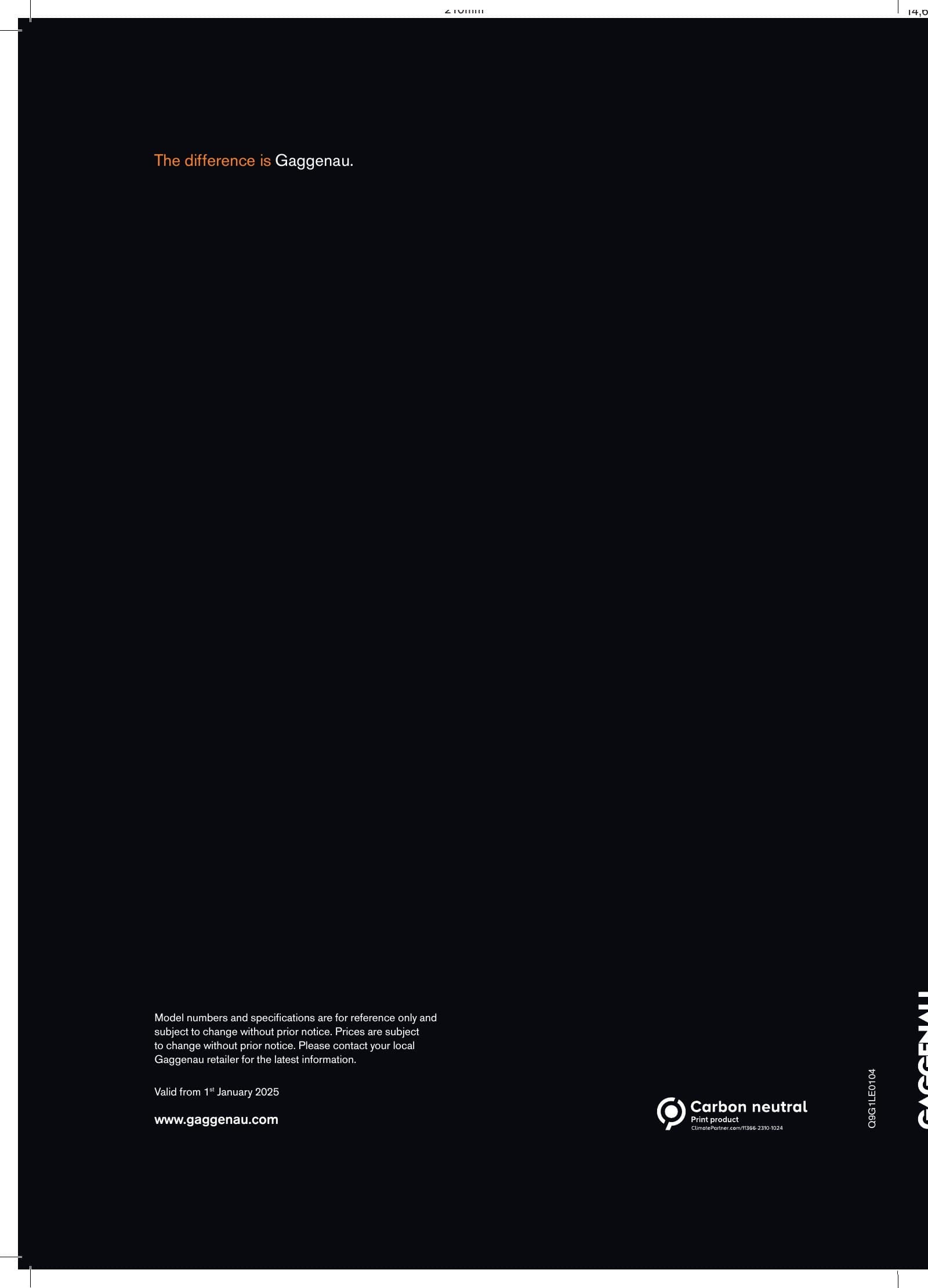 Gaggenau — The Range Catalogue