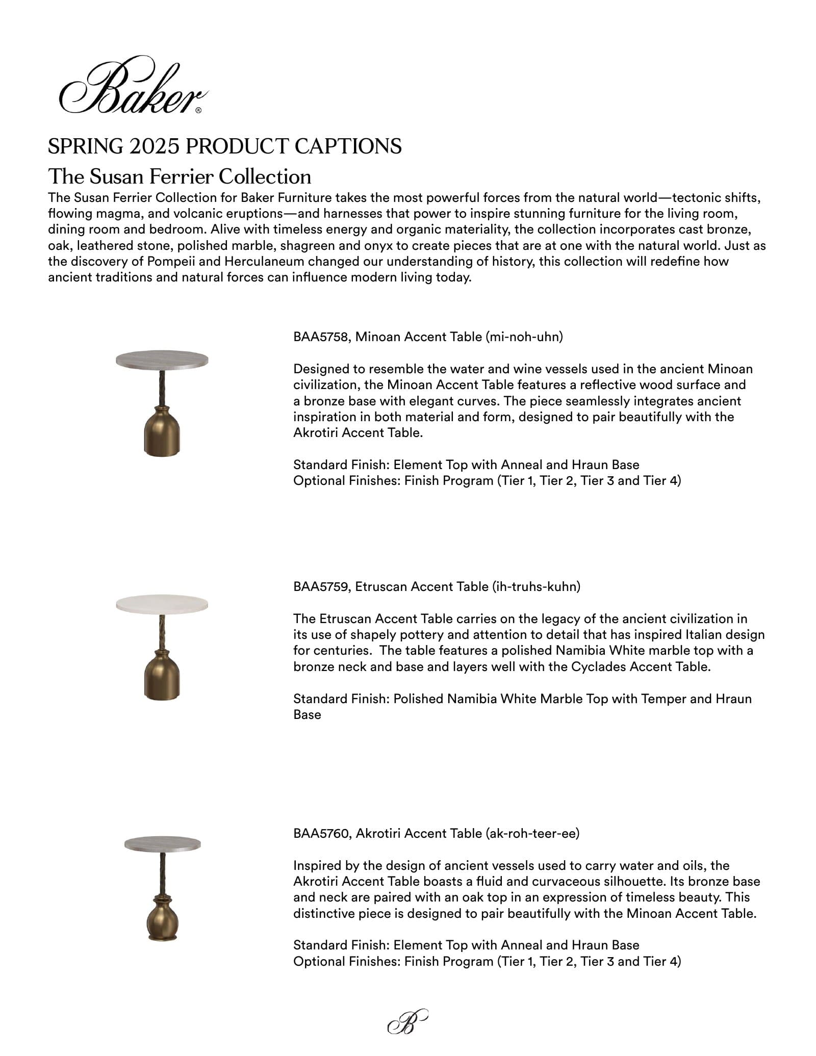 Baker Furniture Susan Ferrier Collection — Spring 2025