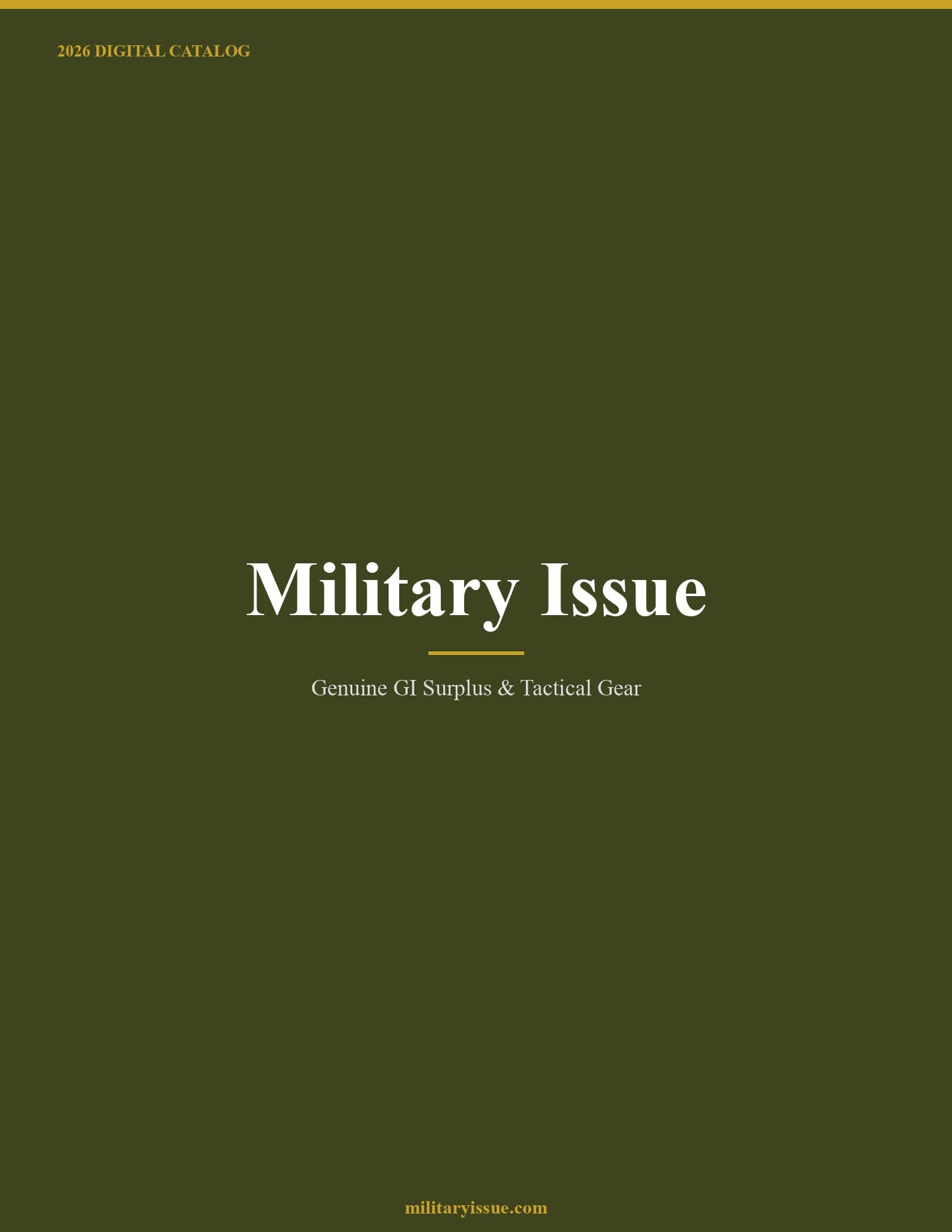 Military Issue 2026 Catalog