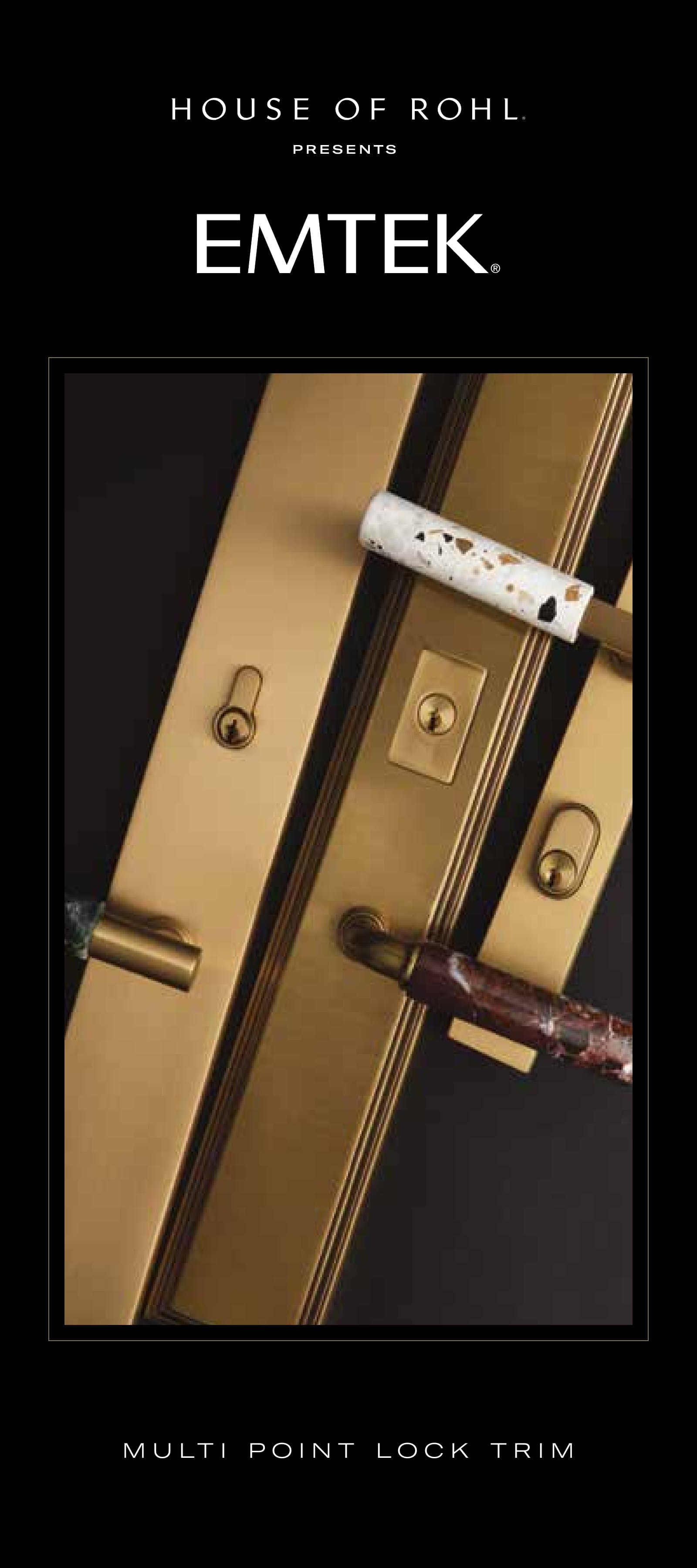 Emtek 2025 Multi-Point Lock Trim Pocket Booklet