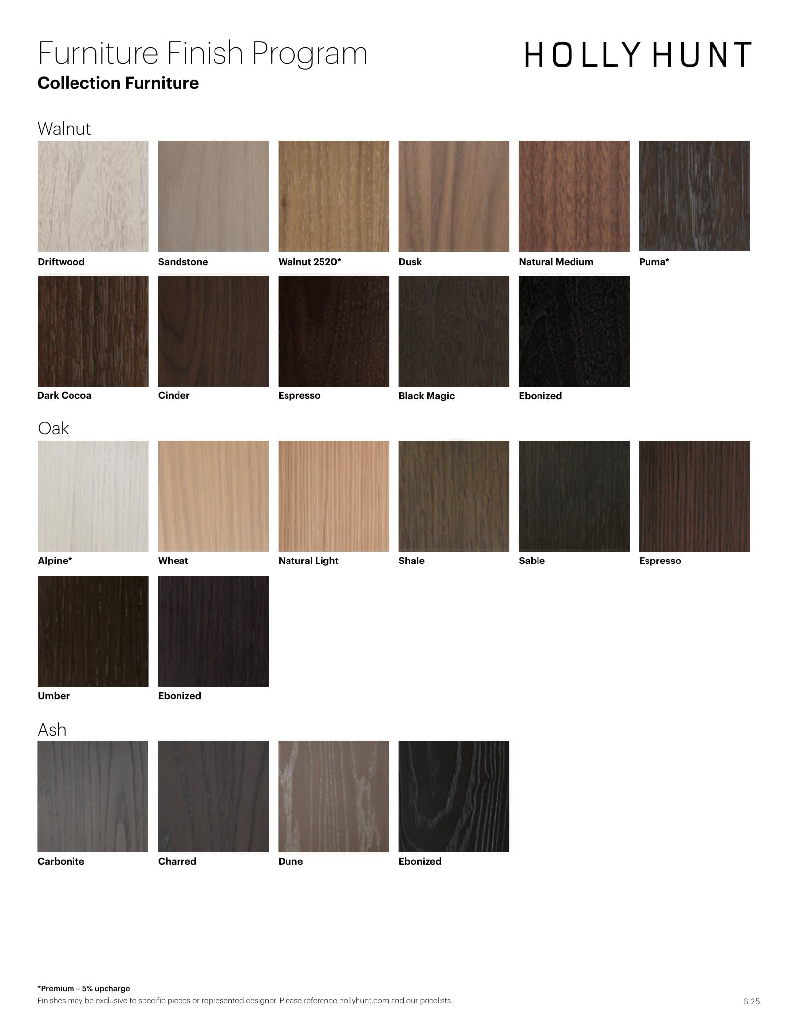 HOLLY HUNT Furniture Finish Program