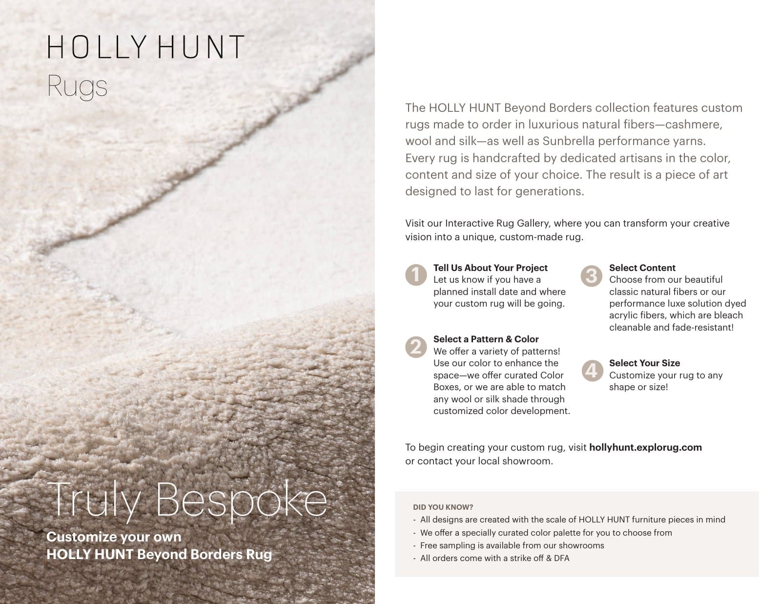 HOLLY HUNT Beyond Borders Custom Rug Program
