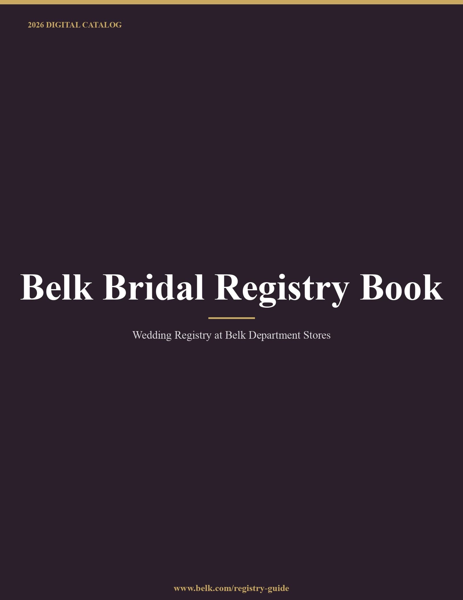 Belk Bridal Registry Book 2026