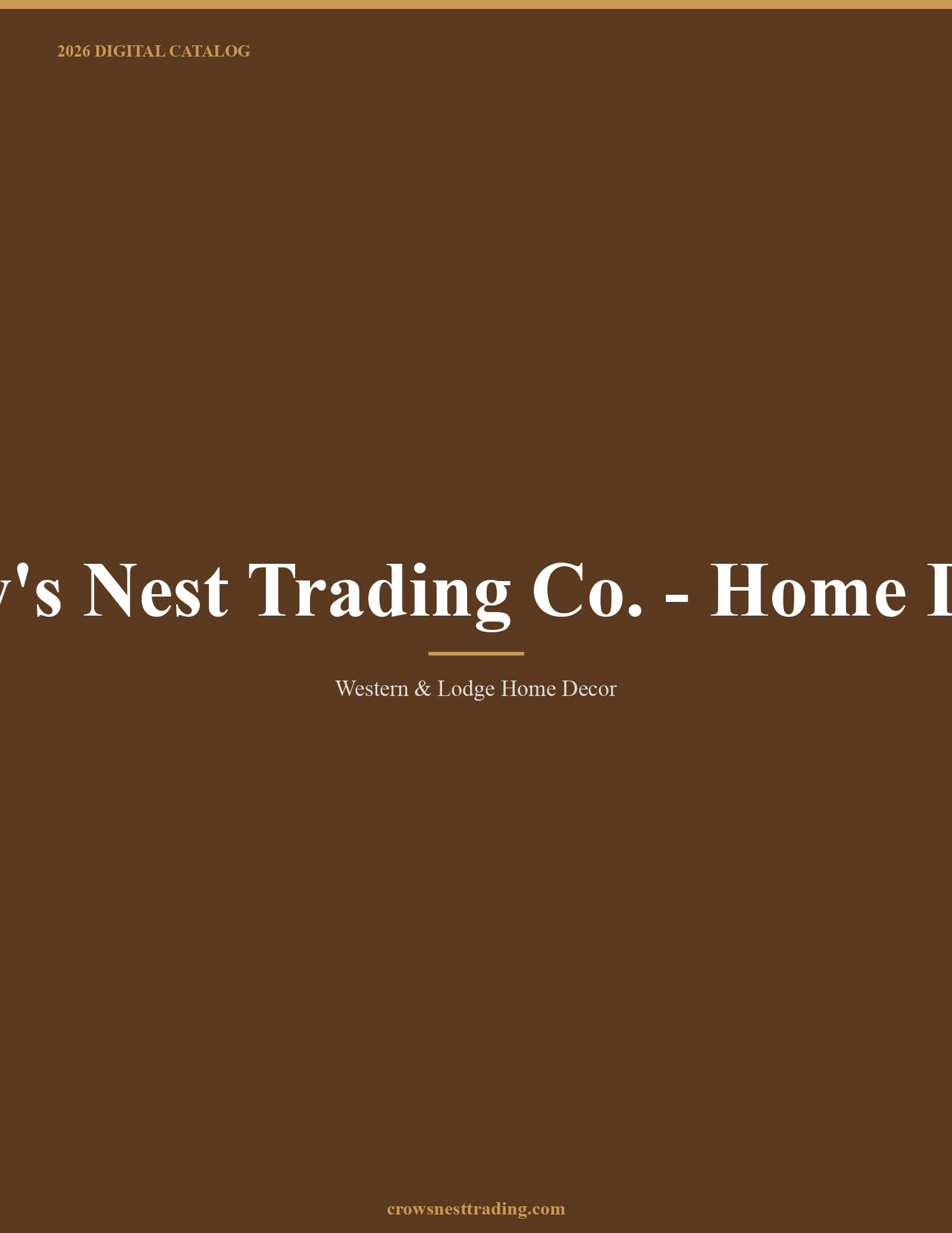 Crow's Nest Trading Co. - Home Decor 2026 Catalog