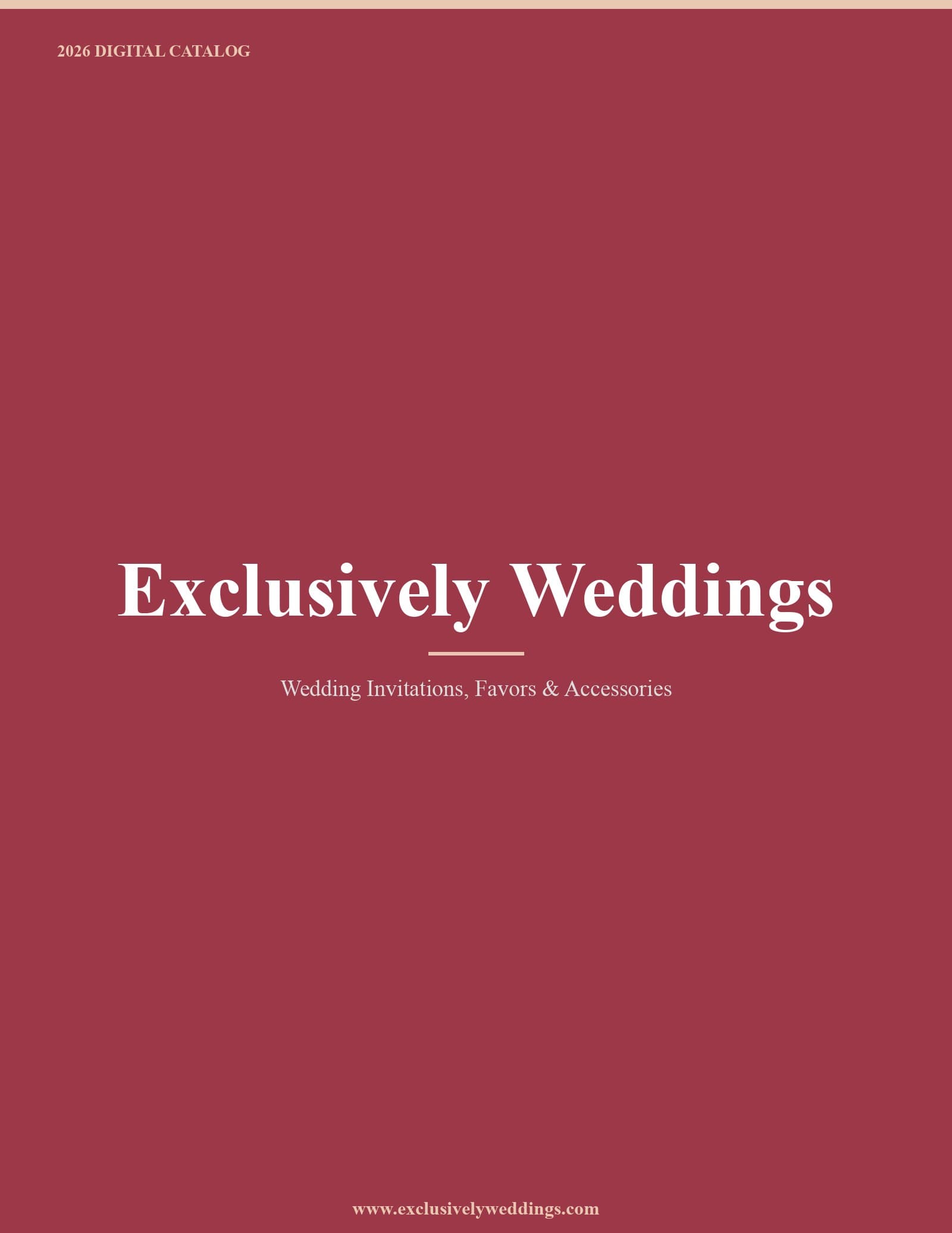 Exclusively Weddings 2026 Catalog