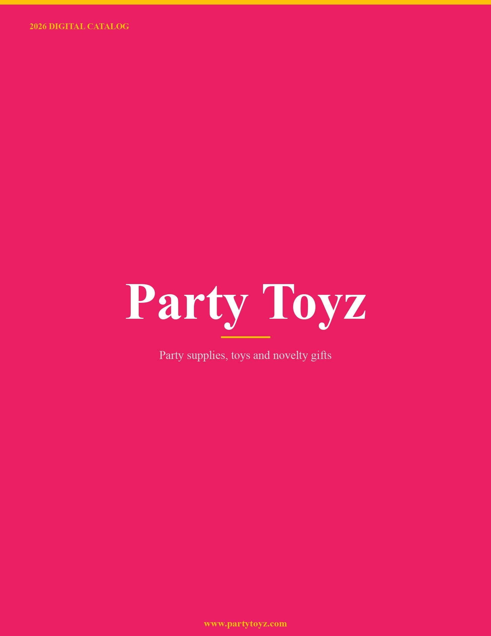 Party Toyz 2026 Catalog