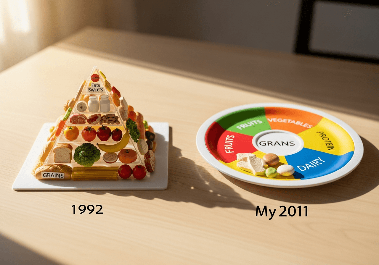 From the Food Pyramid to the New Pyramid: How U.S. Guidance Shifted
